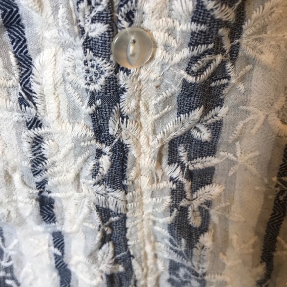 MISA Los Angeles • Embroidered Peasant Cotton Top - Picture 7 of 11